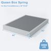 HOBINCHE Queen Box Spring - 7 Inch High Profile Box Spring for Queen Bed, Sturdy Metal Frame Mattress Foundation, Easy Assembly, Quiet & Noise-Free view 2