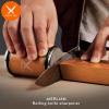 AIERLIAN Knife Sharpener Tool, Rolling Knife Sharpener Kit, Knife Sharpening with Diamonds and Ceramic for Steel of Any Hardness, Kitchen knife Sharpener with 15 & 20 Degree Magnetic Angle(Brown) view 2