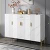Italian Luxury Rock Panel Shoe Storage Cabinet, Modern Entryway Cabinet with High Capacity MINGPING (Color : 160x35.5x100cm Gray) view 2