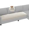 H.VERSAILTEX Fleece Couch Cushion Covers Stretch Couch Covers for 3 Cushion Couch Sofa Thick and Soft Couch Covers Washable (3 Seater Cushion Cover, Pale Oak) view 1