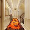 3D Optical Illusion Flame Runner, 3.3x10ft Abstract Lava Long Kitchen Rug, Retro Rock Cracks Print for Entryway, Bedroom, Laundry Room view 2
