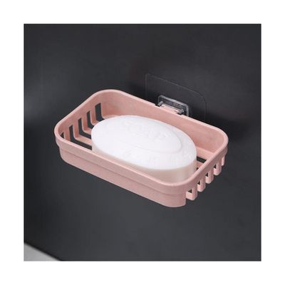 FLaig Soap Dish Soap Holder Double No Punching Soap Box Sponge Storage Rack Shampoo Bar Holder Self Draining for Bathroom Kitchen Accessories Bathroom Soap Dish Soap (Color : D)