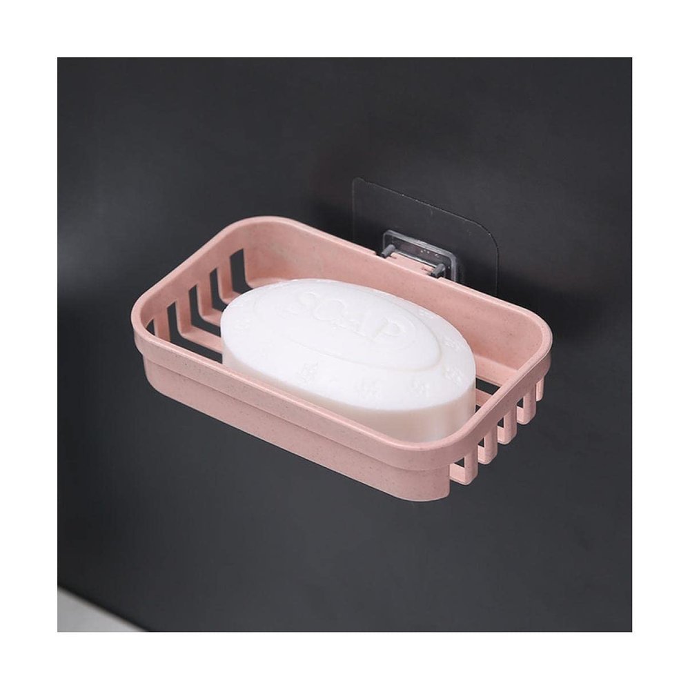 FLaig Soap Dish Soap Holder Double No Punching Soap Box Sponge Storage Rack Shampoo Bar Holder Self Draining for Bathroom Kitchen Accessories Bathroom Soap Dish Soap (Color : D)