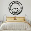 lunwall Infinity Heart Metal Wall Art, Infinity Heart Wall Decor, Metal Infinity Sign, Couples Wall Decor, Personalized Wedding Gifts for Couples, Personalized Anniversary Gifts (Style 8) view 1