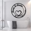 lunwall Infinity Heart Metal Wall Art, Infinity Heart Wall Decor, Metal Infinity Sign, Couples Wall Decor, Personalized Wedding Gifts for Couples, Personalized Anniversary Gifts (Style 8) view 2