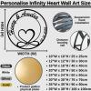 lunwall Infinity Heart Metal Wall Art, Infinity Heart Wall Decor, Metal Infinity Sign, Couples Wall Decor, Personalized Wedding Gifts for Couples, Personalized Anniversary Gifts (Style 8) view 3