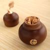 AMONG Toothpick Dispenser Desktop Toothpick Box for Home Living Room and Restaurant Creative Gourd Toothpick Jar Cotton Swab Storage Box Tooth Picks Container Case (Color : C) view 3