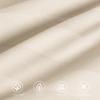 100% Egyptian Cotton Pillow Protectors Set of 4, 600 Thread Count King Size Bed Pillow Cases with Zipper, Sateen Weave Cooling Pillow Cases Quiet and Breathable Easy Care (4PCS, Stripe-Beige) view 3
