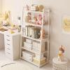 WHYATT Storage Shelves, Bookshelf, 3-Tier Ladder Book Shelf, with Metal Frame, Display Rack, for Living Room, Bedroom, Kitchen (Size : A) view 2
