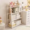 WHYATT Storage Shelves, Bookshelf, 3-Tier Ladder Book Shelf, with Metal Frame, Display Rack, for Living Room, Bedroom, Kitchen (Size : A) view 4