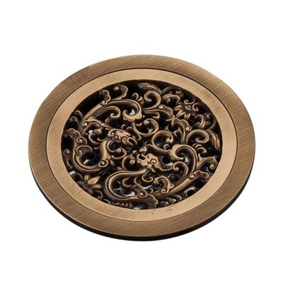UiiLo Floor Drain,Drain Protectors,Drains Bathroom Floor Drain Shower fioor Cover Antique Brass Shower Drain Bathtub Shower Drains (Color : A)