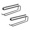 2 Pack Metal Wine Glass Holders, Hanging Wine Glass Rack, Stemware Rack Under Shelf No Drilling for Cabinet and Bar(Black) view 1