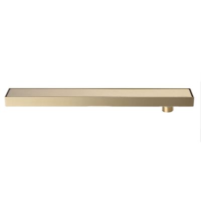 Floor drain,Drain Protectors,Invisible Linear Shower Drain Rectangle Shower Floor Drain Stainless Steel Brushed Gold Linear Floor Drain, Floor Drainer With Hair Strainer For Kitchen Wash(Size:20cm,Col