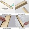 Floor drain,Drain Protectors,Invisible Linear Shower Drain Rectangle Shower Floor Drain Stainless Steel Brushed Gold Linear Floor Drain, Floor Drainer With Hair Strainer For Kitchen Wash(Size:20cm,Col view 2