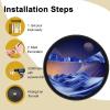 PROEATS Moving Sand Art, Wall Art Deep Sea Sandscape Room Decoration, 360Rotate Sand Art Liquid Motion, Glass Crafts Solid Wood Frame, Relaxing Wall Decor for Home Office (Blue2, 17.3in) view 4