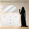Dorlicecass Irregular Wall Mirror - Wall Mirrors Decorative 20"x36" Gold Asymmetrical Mirror Tempered Glass Aviation Aluminum Alloy Frame for Bathroom, Bedroom, Living Room, Cloakroom, Entryway view 4