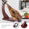 GLANSI Ham Stand Spain, Ham Holder, Ham Stand for Carving Spanish Hams, Wooden Ham Carving Stand, Ham Rack with Non Slip Pad, Kitchen Stand, Slicing Spanish Hams for Home Kitchen Carving view 2