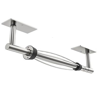 WZKALY Paper Towel Holder Under Cabinet, Self Adhesive or Wall Mount Hanging Paper Towel Holder with Damping Effect, Single Hand Operable, Stainless Steel for Kitchen Bathroom (Silver)