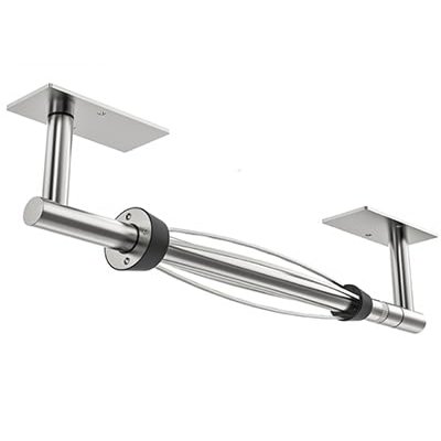 WZKALY Paper Towel Holder Under Cabinet, Self Adhesive or Wall Mount Hanging Paper Towel Holder with Damping Effect, Single Hand Operable, Stainless Steel for Kitchen Bathroom (Silver)
