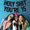 Black Glitter Holy Shit You're 15 Banner, Happy 15th Birthday/Cheers to 15 Years/Mis 15 Quince, Funny 15th Birthday Party Decorations Supplies view 3