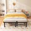 ROIL 18 Inch Queen Size Bed Frame with Mattress Slide Stopper - Double Black Basic Anti Squeak Steel Slats Metal Platform, Heavy Duty Noise Free Easy Assembly Bedframes, No Box Spring Needed view 3
