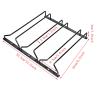 Generic 7/9.5/12 Inch Wine Glass Rack Under Cabinet, Black Stainless Steel Stemware Rack, Wine Glass Holder with Screws for Bar Kitchen (Size : 13''/33.5cm/x9.5''/24cm) view 2