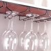 Generic 7/9.5/12 Inch Wine Glass Rack Under Cabinet, Black Stainless Steel Stemware Rack, Wine Glass Holder with Screws for Bar Kitchen (Size : 13''/33.5cm/x9.5''/24cm) view 3