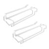 2 Pack Wine Glass Holder, Metal Wine Glass Rack Under Shelf, No Drilling Hanging Stemware Rack for Cabinet and Bar Kitchen (Color : White) view 1
