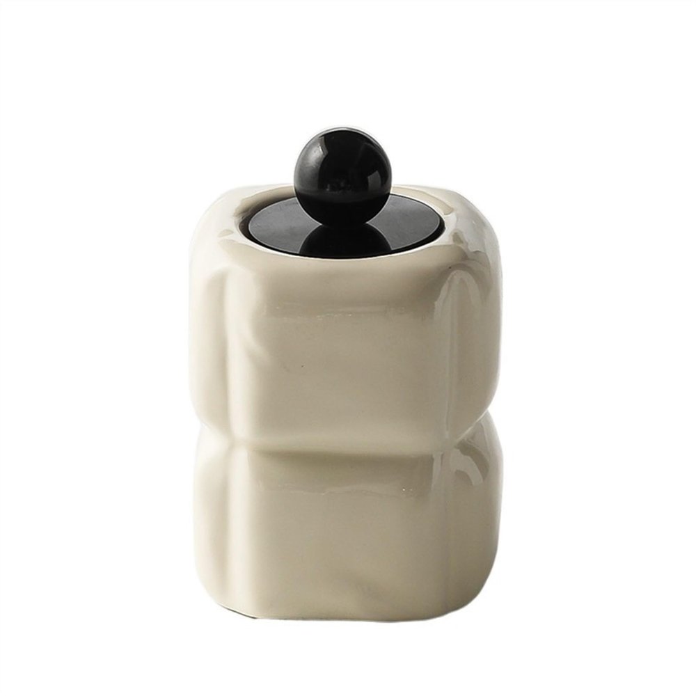 AMONG Toothpick Dispenser Toothpick Box Household Creative Ceramic Toothpick Holder Portable Dental Floss Box Cotton Swab Storage Box Tooth Picks Container Case (Color : A1)
