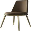 CUTSKY Chair Leather Dining Chair Golden Carbon Steel Frame Living Room Chairs Kitchen Lounge Counter Chairs(Size:Size,Color:Brown) view 1