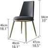 CUTSKY Chair Leather Dining Chair Golden Carbon Steel Frame Living Room Chairs Kitchen Lounge Counter Chairs(Size:Size,Color:Brown) view 3