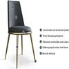 CUTSKY Chair Leather Dining Chair Golden Carbon Steel Frame Living Room Chairs Kitchen Lounge Counter Chairs(Size:Size,Color:Brown) view 4