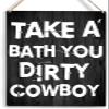 Compladeta Wooden Hanging Sign Funny Bathroom Decor Cowboy Farmhouse Bathroom Wall Decor Take A Bath You Dirty Cowboy Home Wooden Door Sign For House Party Farmhouse Decorative Signs 12X8 In view 1