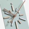 HEXEH Wall Clock No Punch Clock Wall Clock Living Room Modern Simple Cream Creative Dining Room Wall Hanging Minimalist Wall Clock Clock (Color : A) view 3