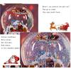 Christmas Village Santa Claus Sleigh Train Station House Figurines with Led Light and Music Adaptor Include (Size : Style 2) (Style 1) view 4
