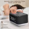 Alarm Clock Speaker Wireless Charger, Digital Alarm Clocks Bedrooms Bluetooth, Alarm Clock Dimmable Light Bedrooms Dual Alarm Snooze Dimmer 12 24H RGB Night Light Bluetooth USB AUX, Black view 4