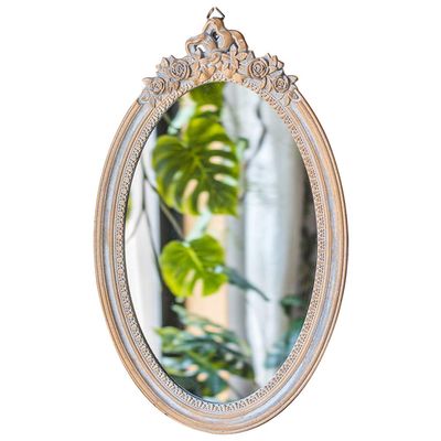 French Vintage Shabby Wall Mirror Decorative installable Home Selection Mirror Antique Baroque Style Size Large Bathroom (Antique Silver)