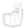 AYARNA Modern Scientific Cloth Dining Chair Set of 2 Kitchen Living Room Lounge Counter Chairs Sturdy Carbon Steel Metal Legs(Orange,Grey Leg) view 3