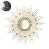 Wall Mounted Mirrors Large Metal Sunburst Shape Decorative Wall Mirror Dining Room Living Room Hallway Porch Decorative Starburst Shape Hanging Mirror view 1