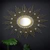 Wall Mounted Mirrors Large Metal Sunburst Shape Decorative Wall Mirror Dining Room Living Room Hallway Porch Decorative Starburst Shape Hanging Mirror view 2