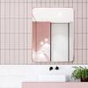 Bathroom Mirrors Wall Mounted Rectangular Bathroom Mirror Rose Gold Meatal Framed HD Vanity Mirrors Hangs Horizontal or Vertical Wall Mirror(Size:60x80cm) view 3