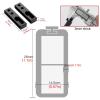 Closet Rods for Hanging Clothes, Clothing Store Sturdy Metal Closet Rod Bracket with Flange Set, Heavy Duty Aluminum Wardrobe Hanger for Hanging Clothes, 19 23 27 31 35 39 42 47 51 55 62 Inch Lenght ( view 3