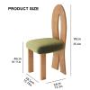 YCKEGEW Bedroom Vanity Chair for Girls,Modern Accent Chair Soft Cushion Dining Chair,Dressing Stool Wooden Back,Comfy Living Room Chair Side Chair with Wood Legs (Color : Walnut) view 3