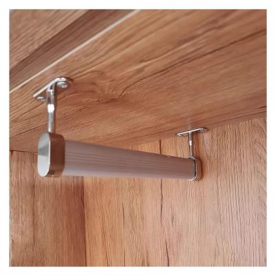 BYZOMU Closet Hanging Rods for Clothing, Top Mounted Wardrobe Pole Hanger Holder for Coat Bedroom, 16 20 22 24 26 28 30inch Metal Garment Bar for Laundry Room (Color : Silver, Size : 31in/78.7cm)