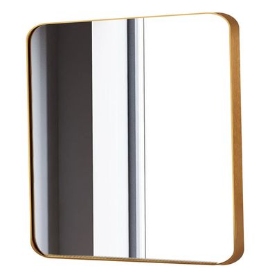 Bathroom Mirrors HD Explosion-Proof Wall Mounted Vanity Mirror Brushed Metal Framed Square Bathroom Mirror for Entryways Living Rooms Bedroom Dressing Table Entrance and M(Size:70x70cm Color:Black)