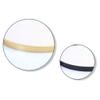 Modern Plain Bathroom Oval Wall Mirror with Fixings Or Hangs Horizontal Vertical Black Contemporary Silver Backed Floating Glass Panel view 4