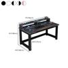 KWOKING Computer Desk with Metal H-Shape Base Cable Management Double Computer Table Desktop Student Desk Study Table Office Desk E-Sports Table Black Table with Shelf 51.2" L x 23.6" W x 29.5" H view 2