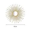 24In Sunburst Wall Mirror Large Round Metal Starburst Decorative Wall Mirror Dining Room Living Room Hallway Porch Decorative Hanging Mirror view 2