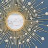 24In Sunburst Wall Mirror Large Round Metal Starburst Decorative Wall Mirror Dining Room Living Room Hallway Porch Decorative Hanging Mirror view 3