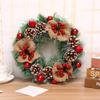 Christmas Wreath Handmade Rattan Pendant Garland Shopping Mall Door Decoration Advent Wreath (Size : Style 2) (Style 1) view 1